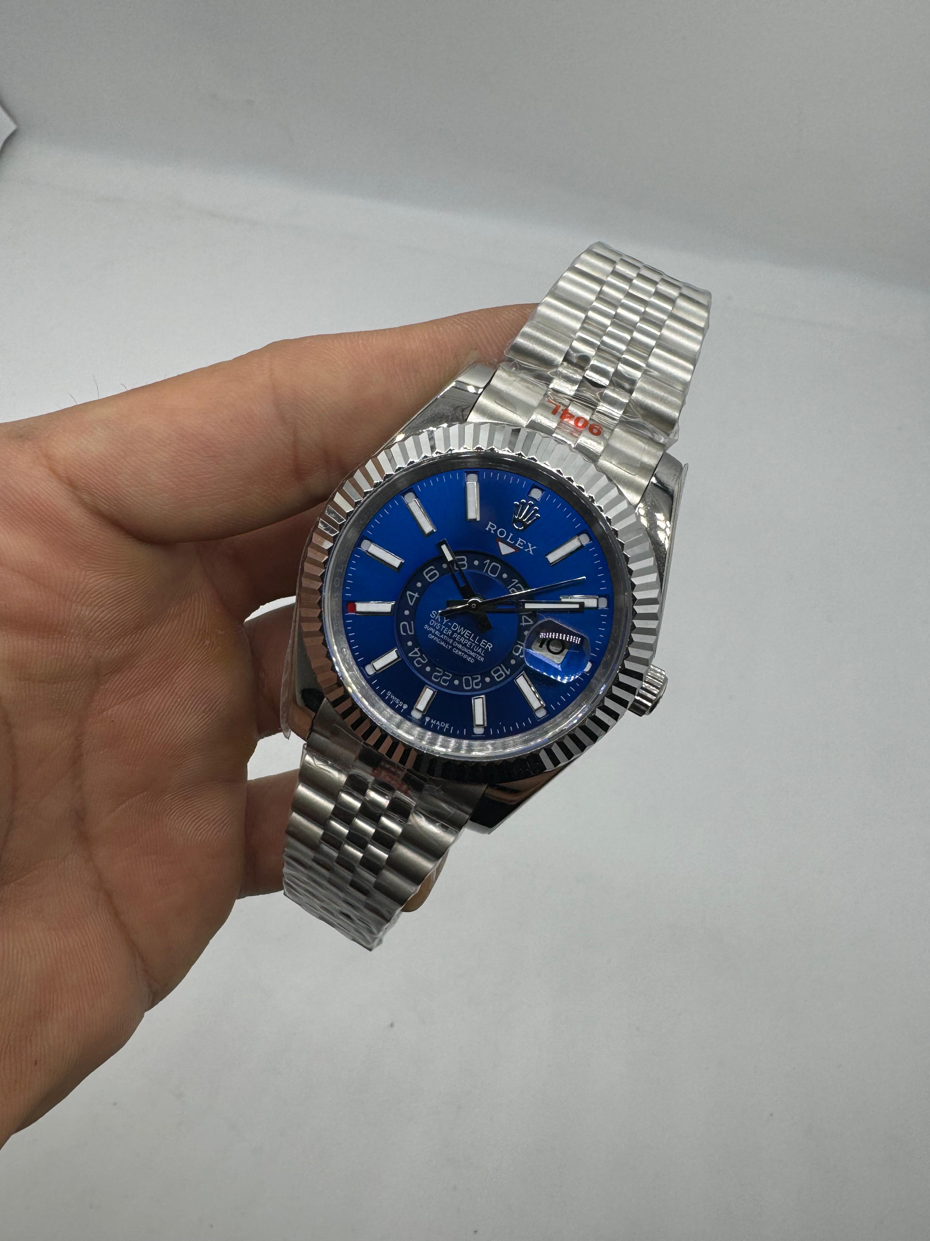 Rolex Sky-Dweller Bisel Blue