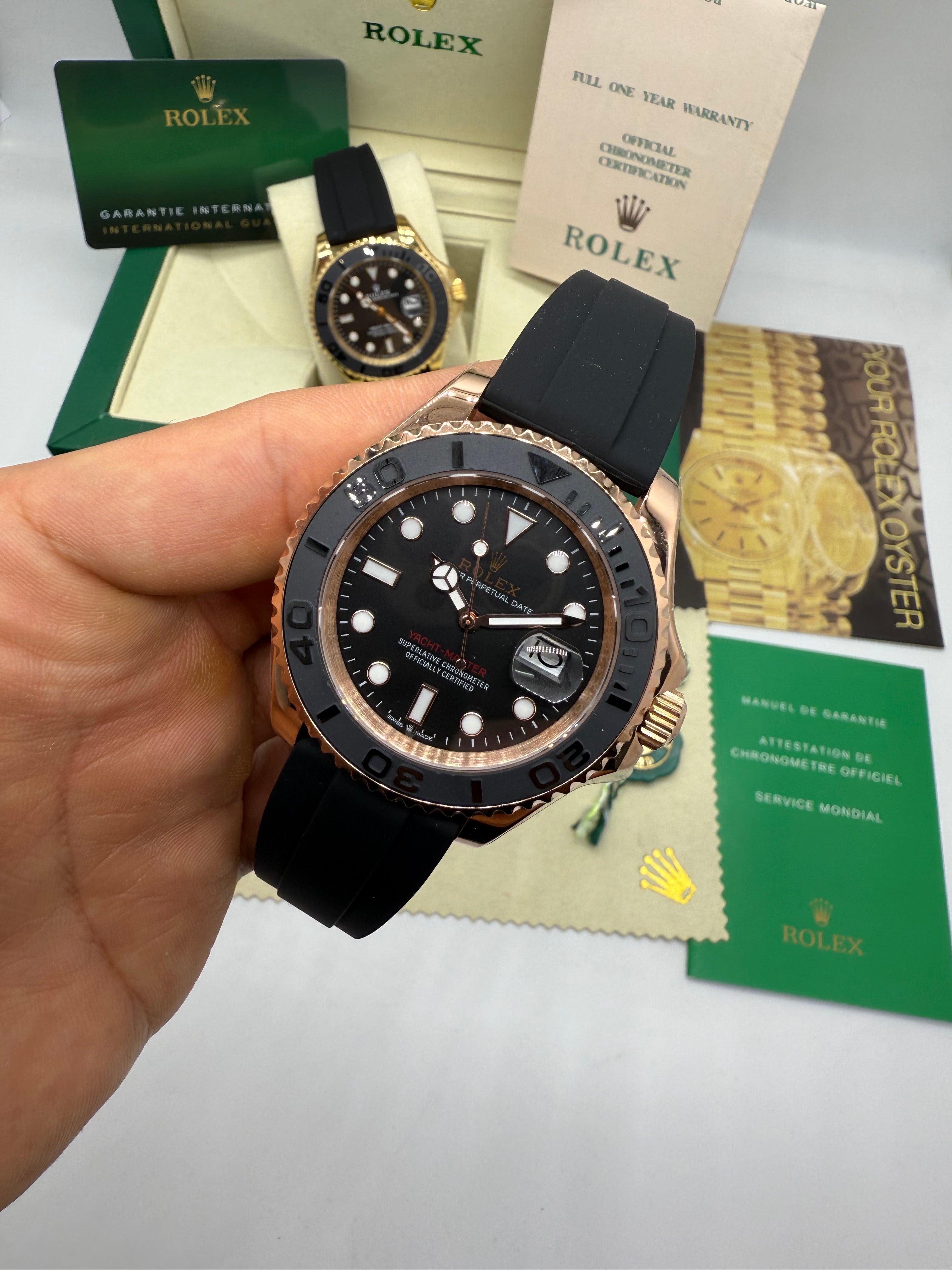Rolex Yacht-Master 40 Everose Oysterflex