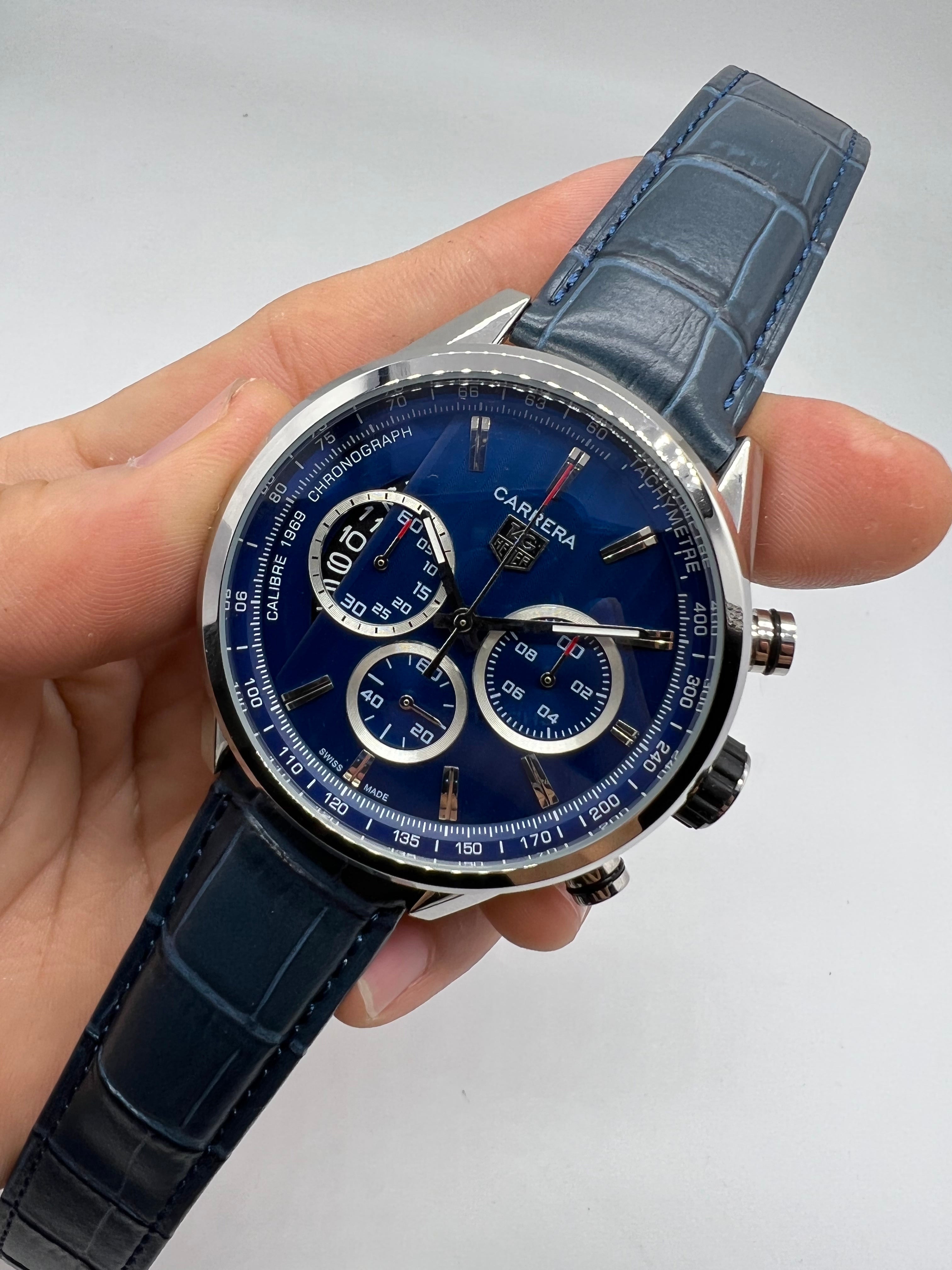 TAG Heuer Carrera Calibre 1969 Chronograph Azul — Tag Heuer