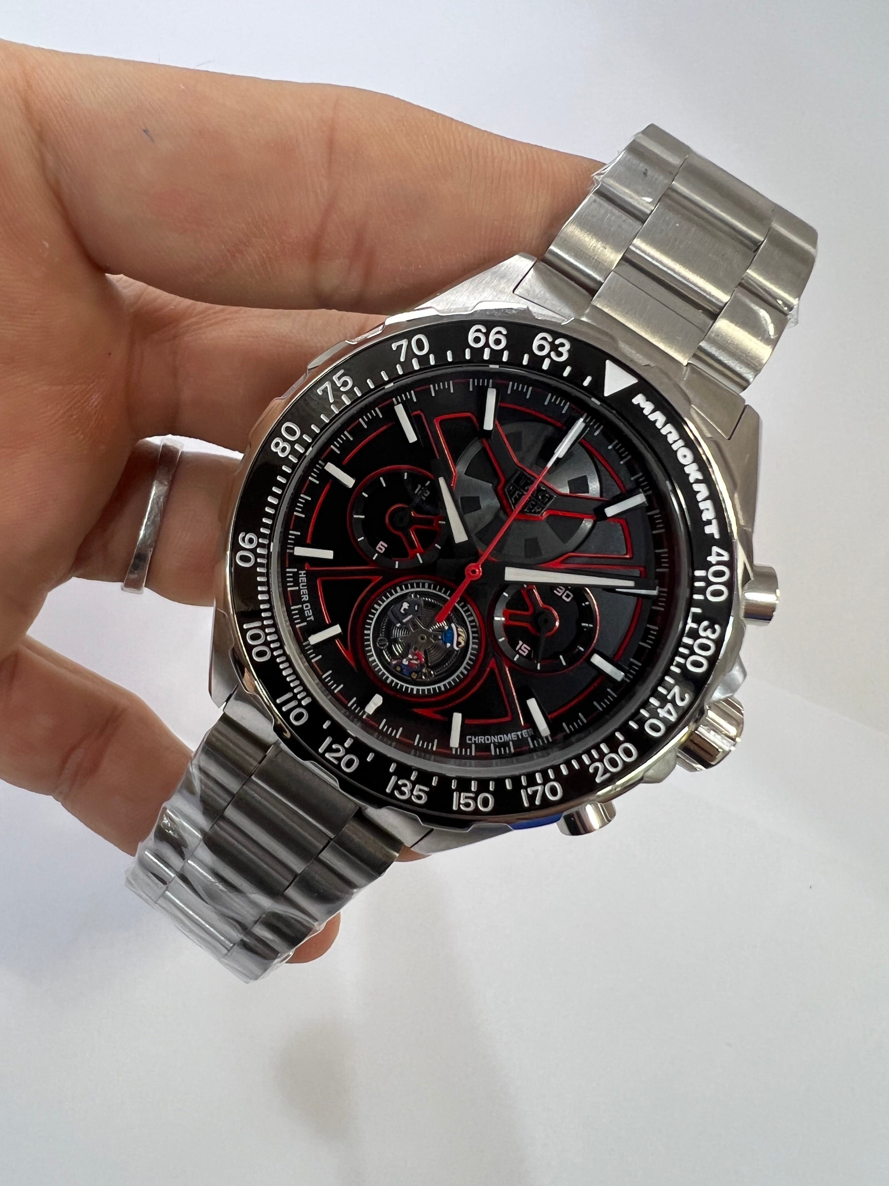 TAG Heuer Carrera Calibre Heuer 02T Chronograph “Mario Kart” Preto e Vermelho — Tag Heuer