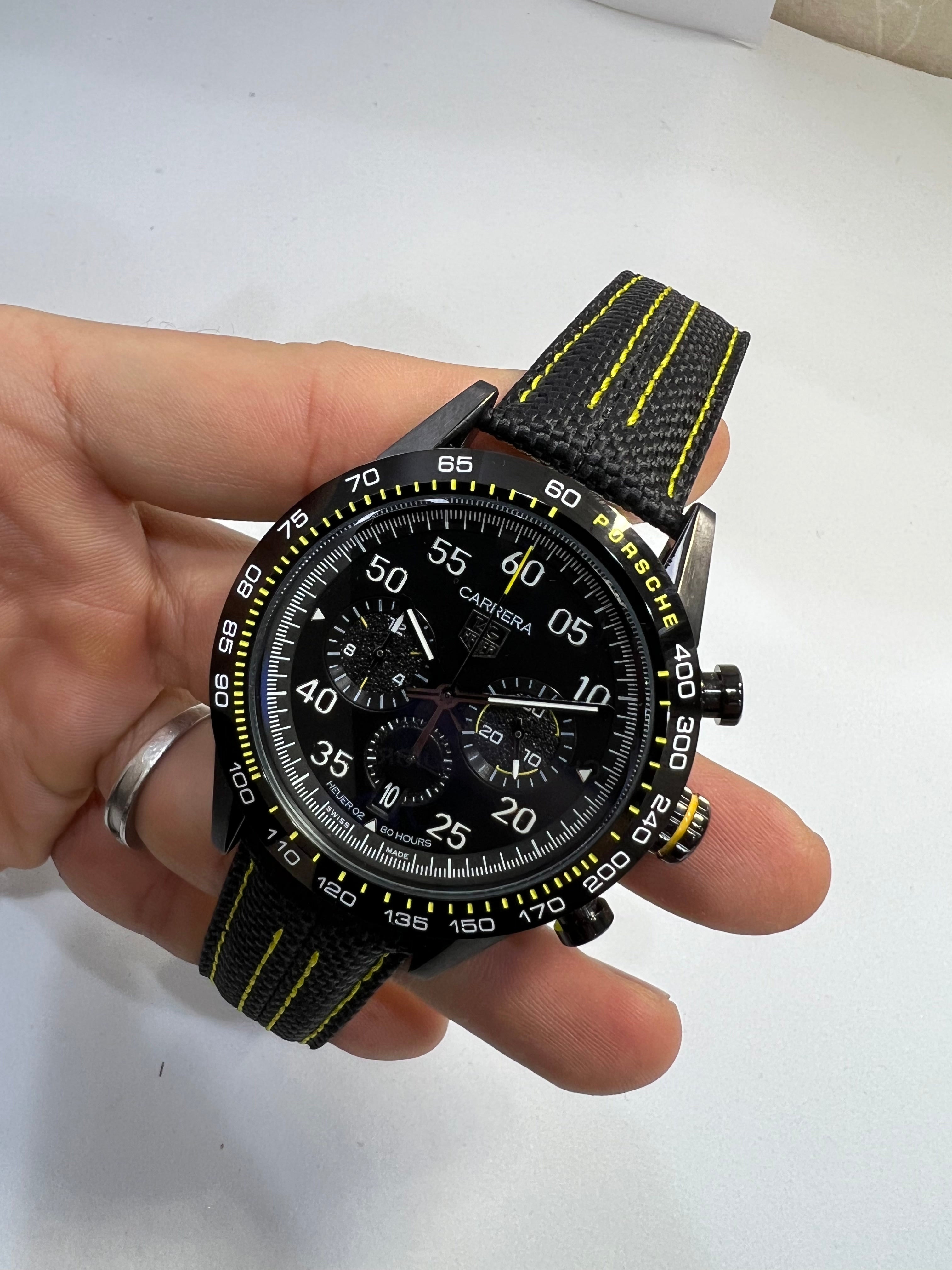 TAG Heuer Carrera Porsche Chronograph Black & Yellow Special Edition — Tag Heuer