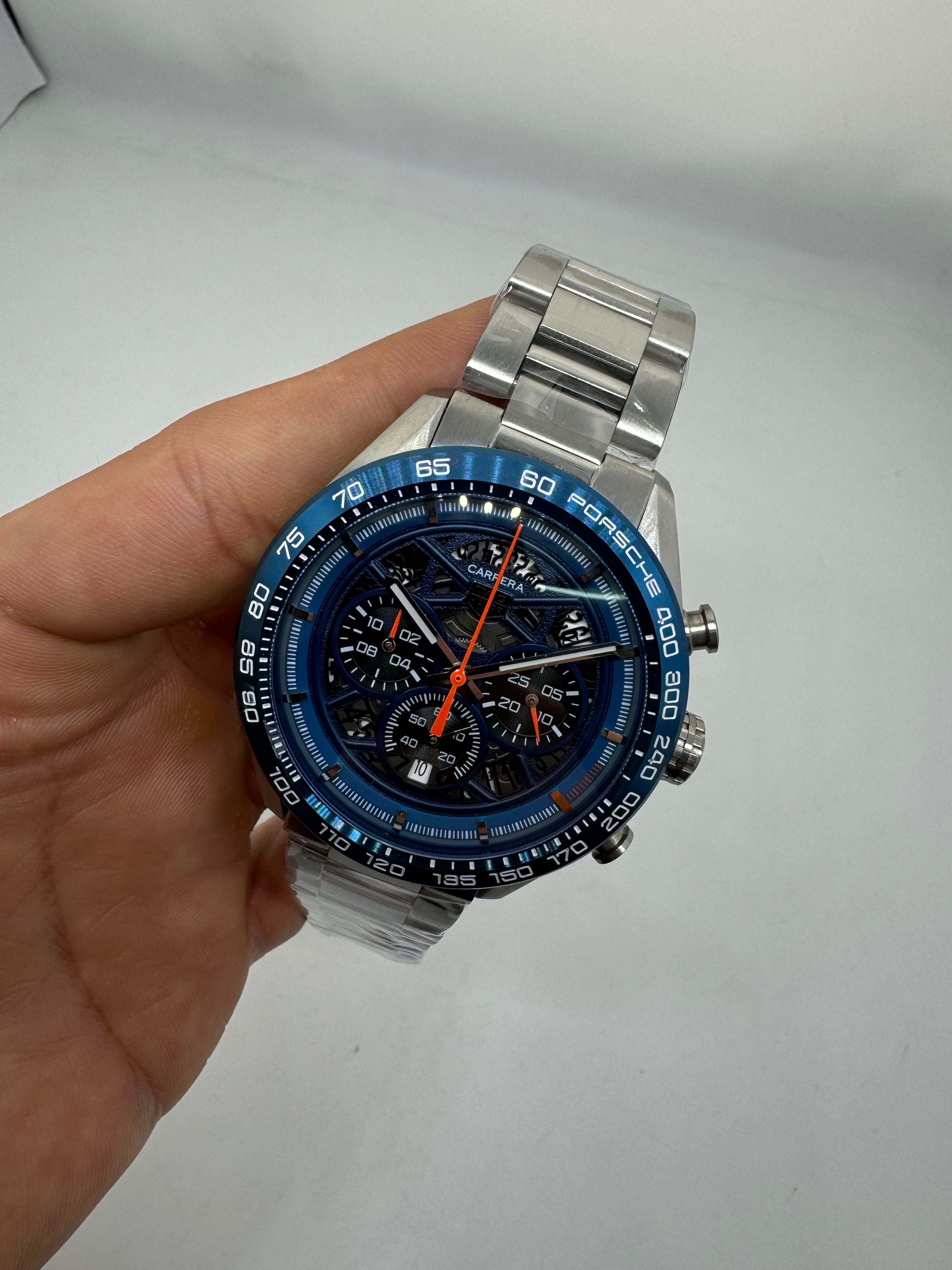 TAG Heuer Carrera Porsche Chronograph Azul Skeleton — Tag Heuer