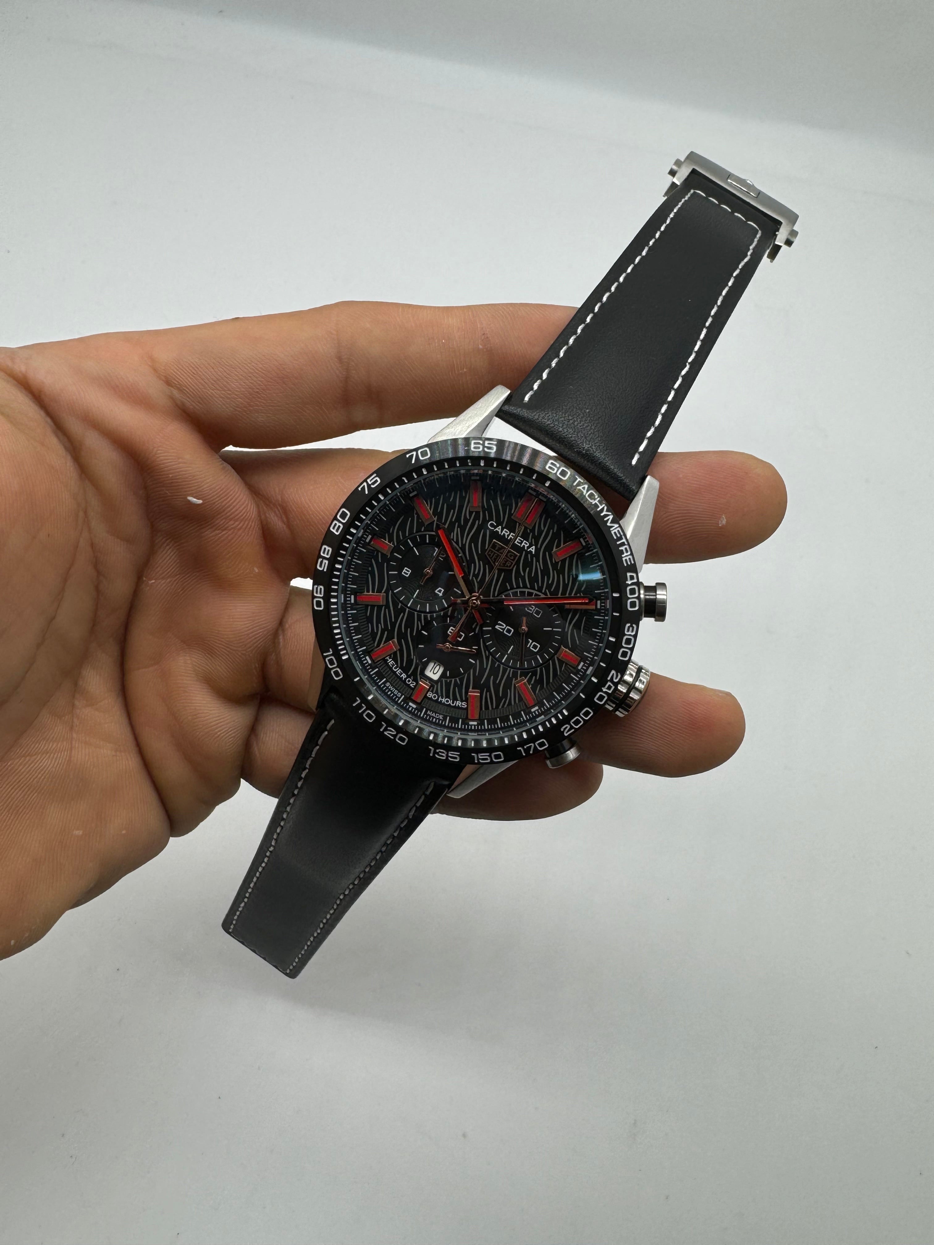 TAG Heuer Carrera Calibre Heuer 02 Black Red Special Edition — Tag Heuer