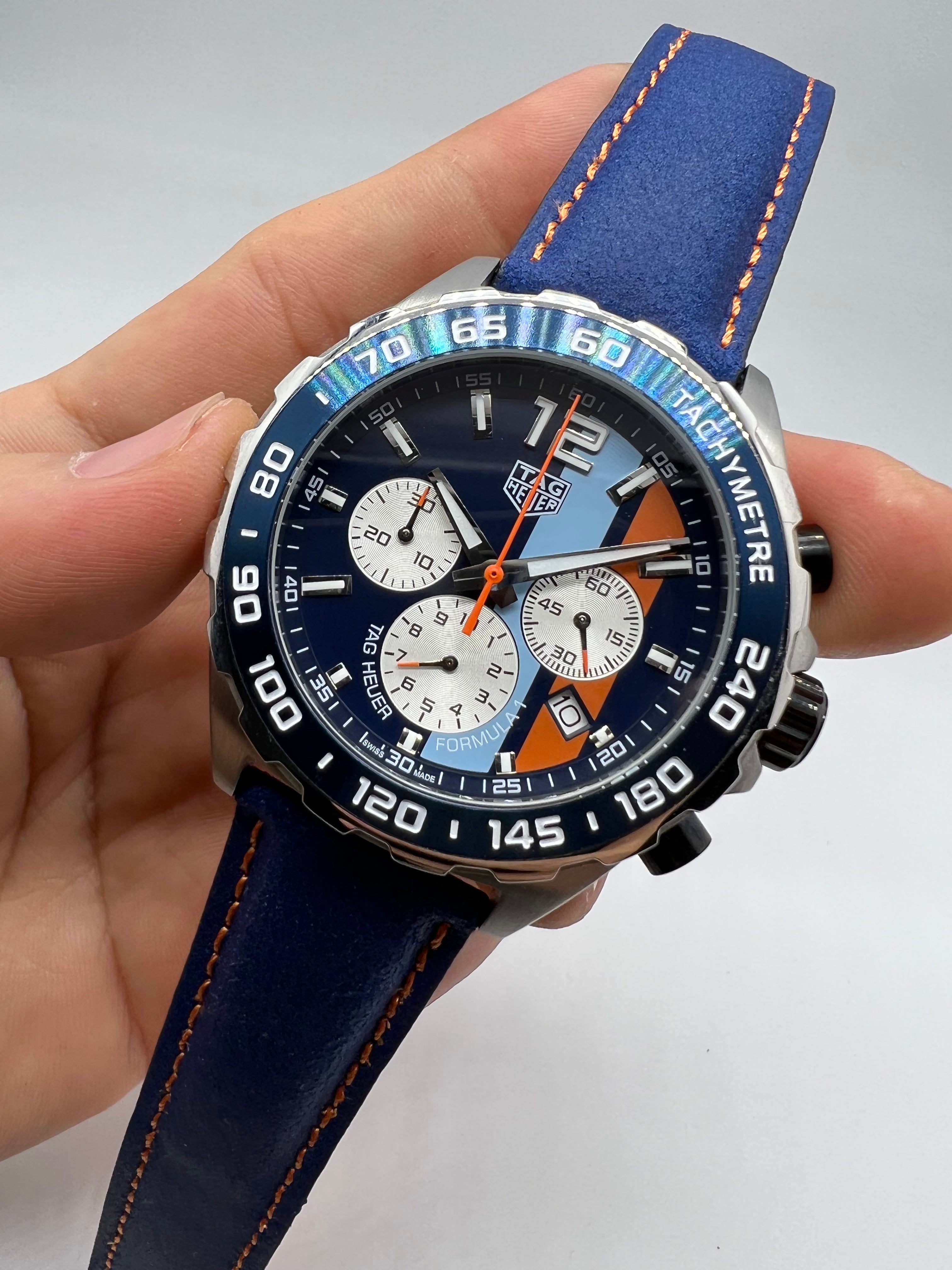 TAG Heuer Formula 1 Gulf Special Edition Gulf Blue & Orange Livery — Tag Heuer