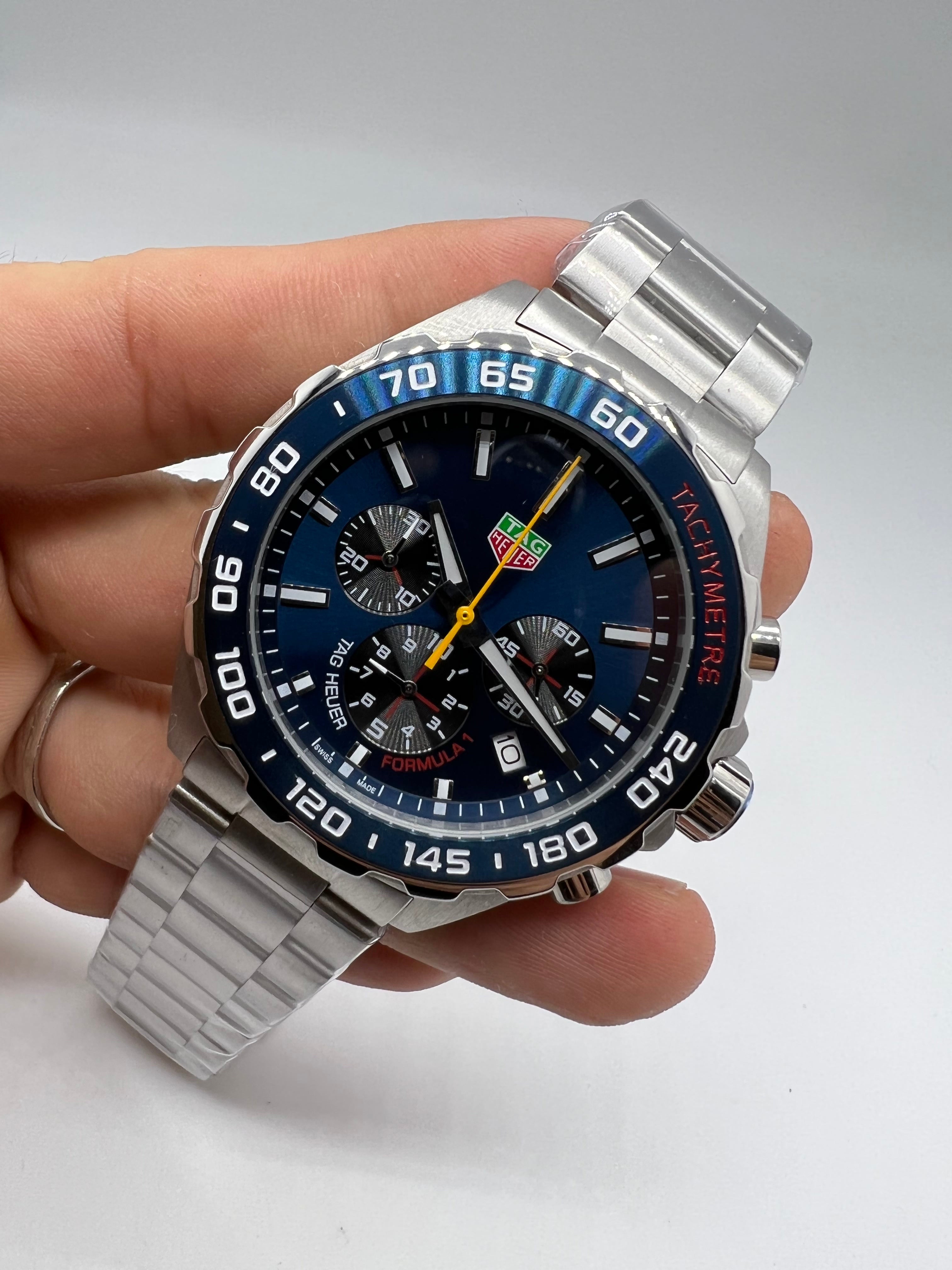 TAG Heuer Formula 1 Chronograph en azul metálico — Tag Heuer