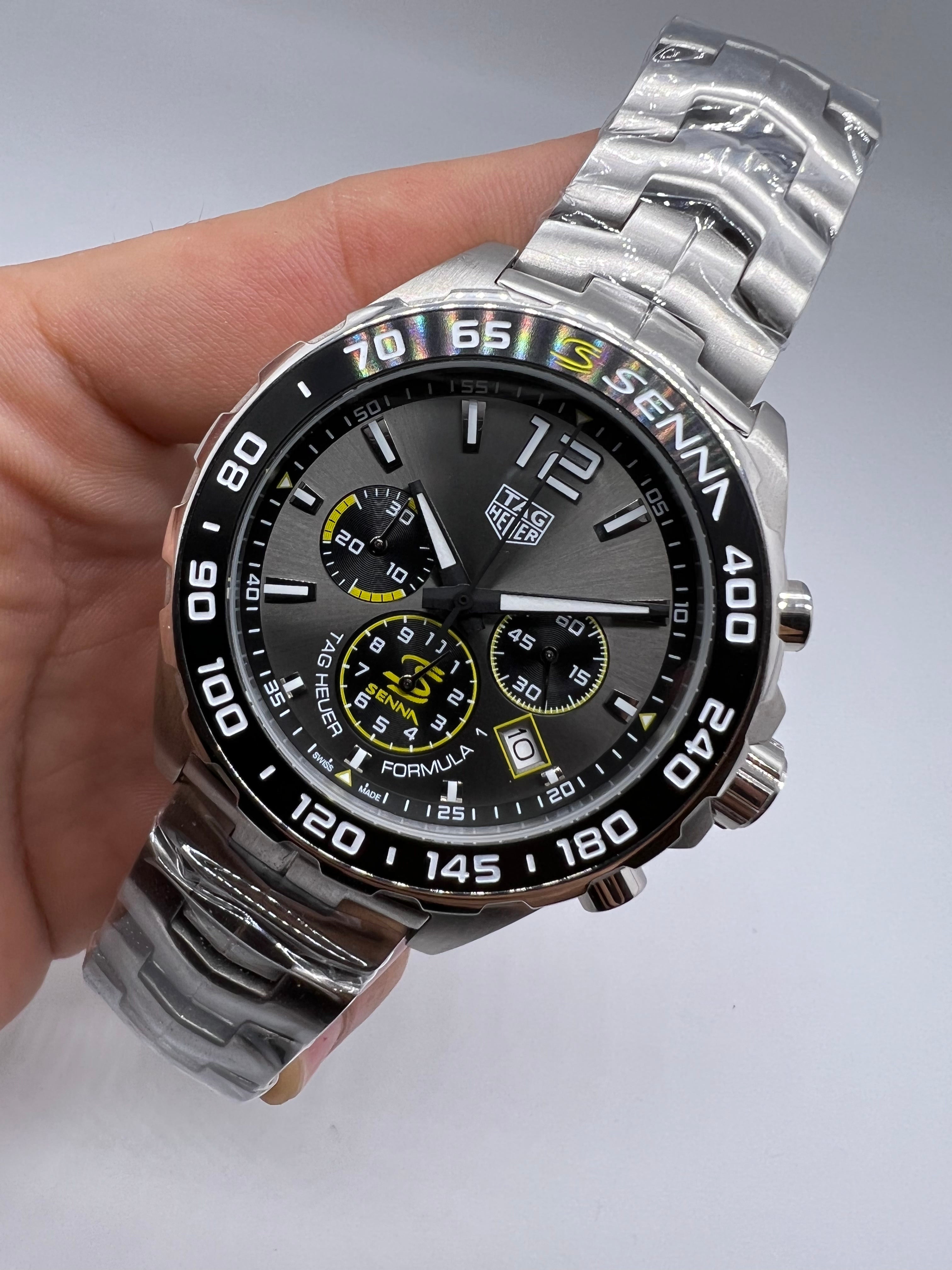 TAG Heuer Formula 1 Chronograph Senna Special Edition Grey and Black — Tag Heuer