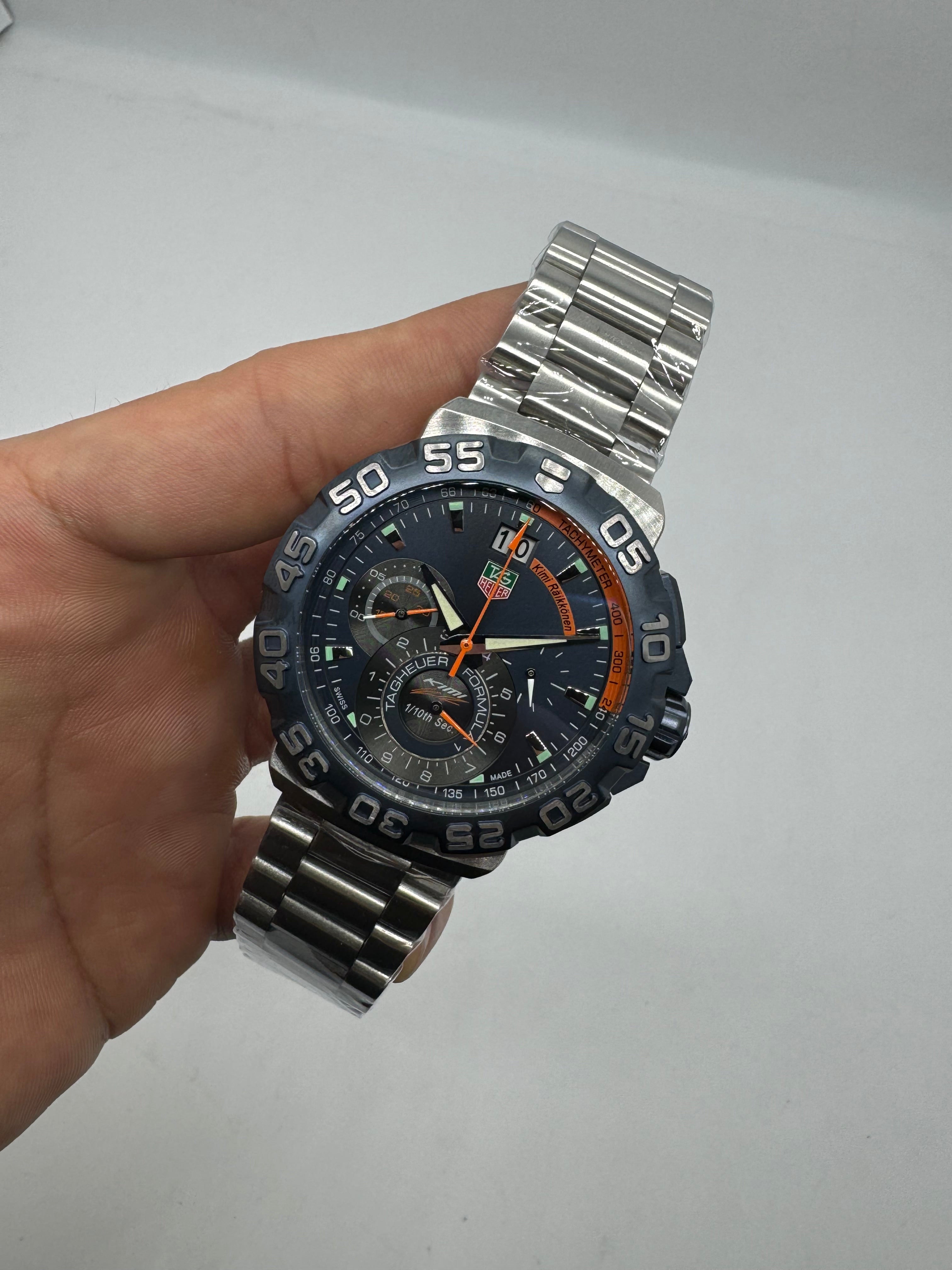 TAG Heuer Formula 1 Chronograph 1/10th Second Blue with Orange and Gray Details — Tag Heuer