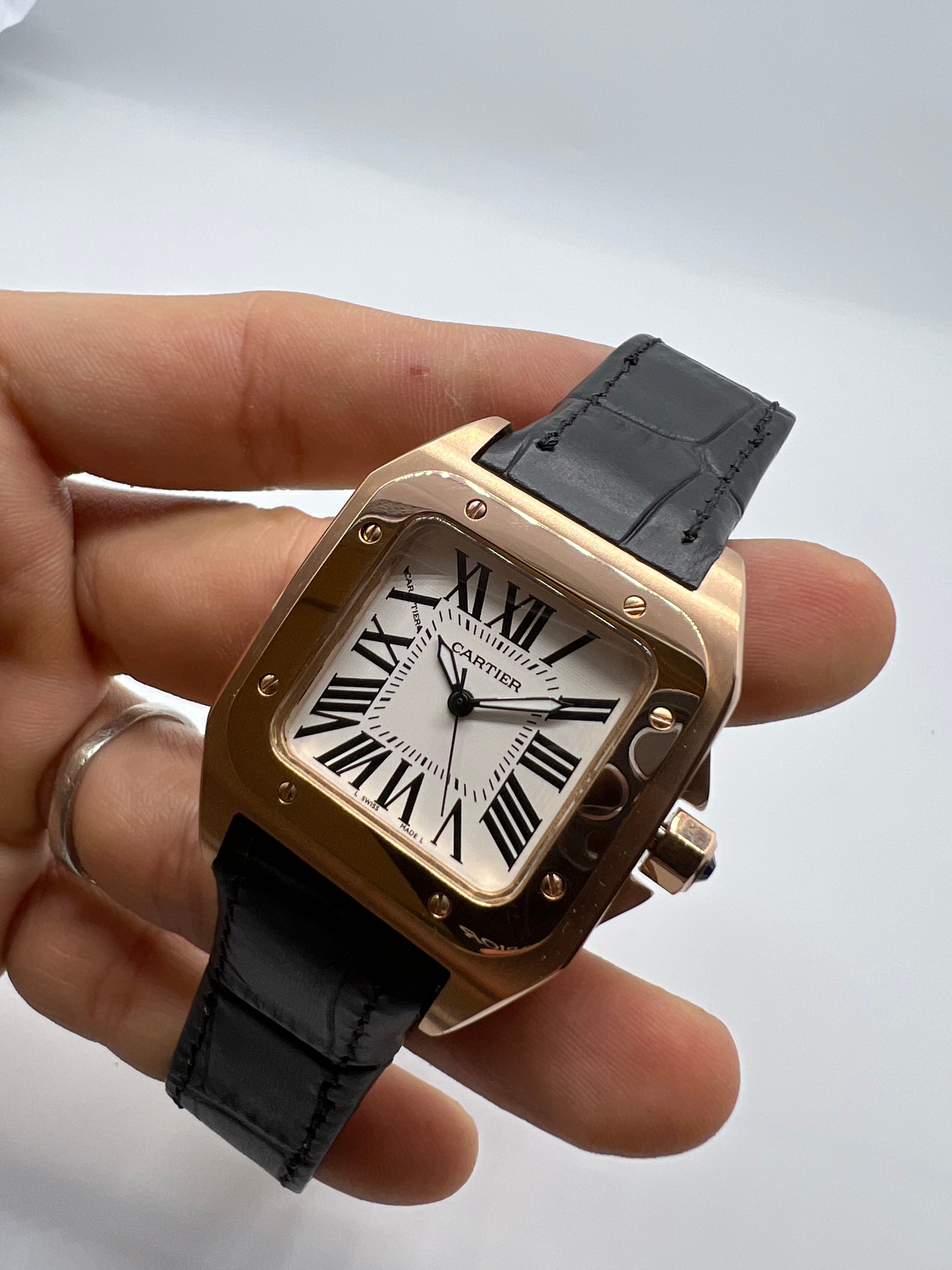 Cartier Santos de Cartier Couro