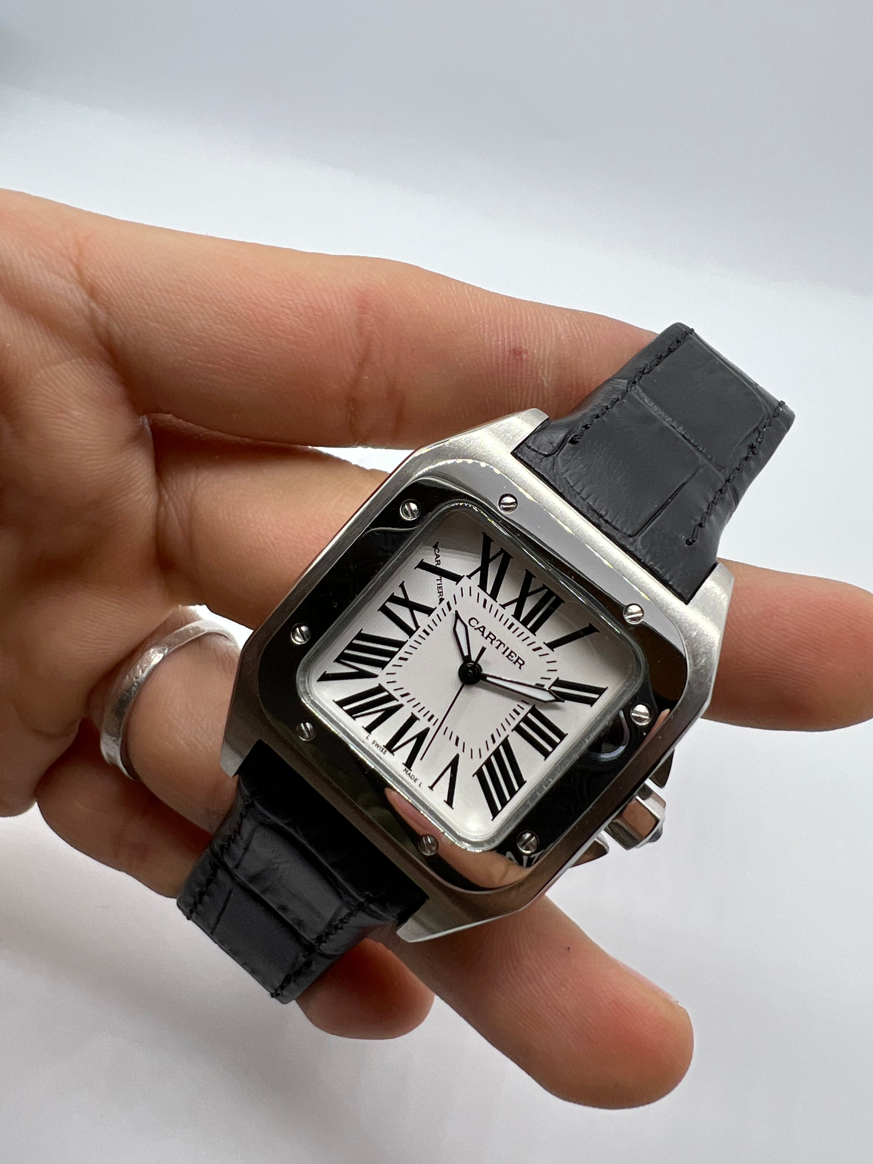 Cartier Santos de Cartier Couro