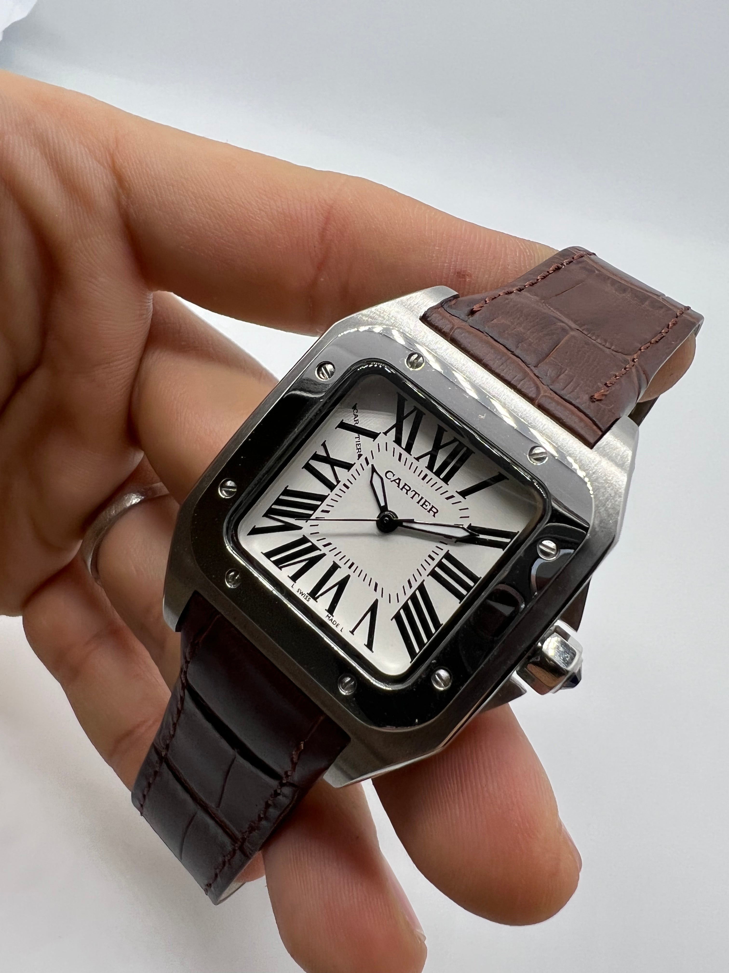 Cartier Santos de Cartier Couro