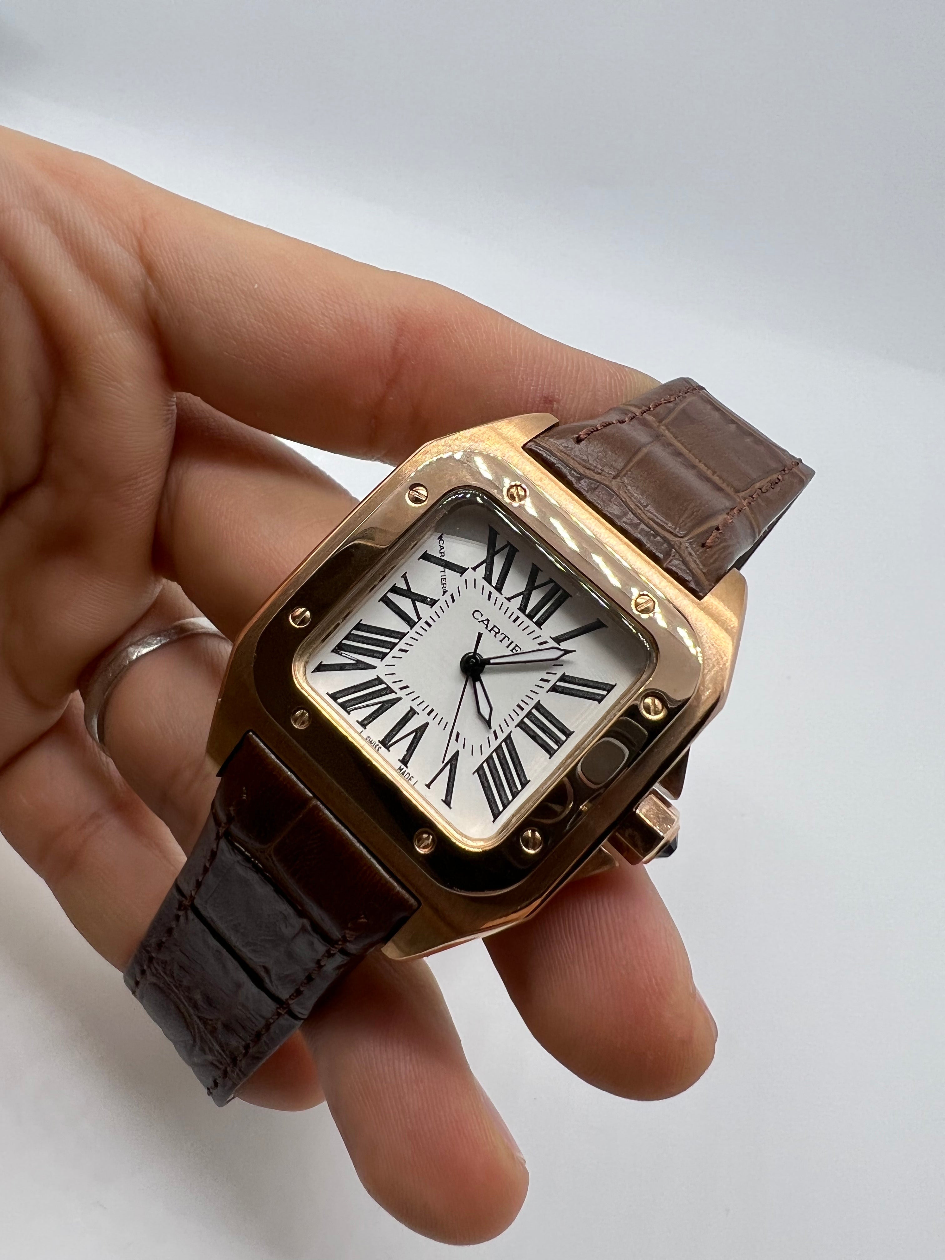 Cartier Santos de Cartier Couro