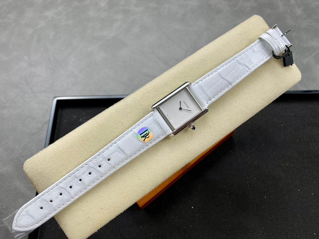 Cartier Tank Must (mostrador branca minimalista) — Cartier
