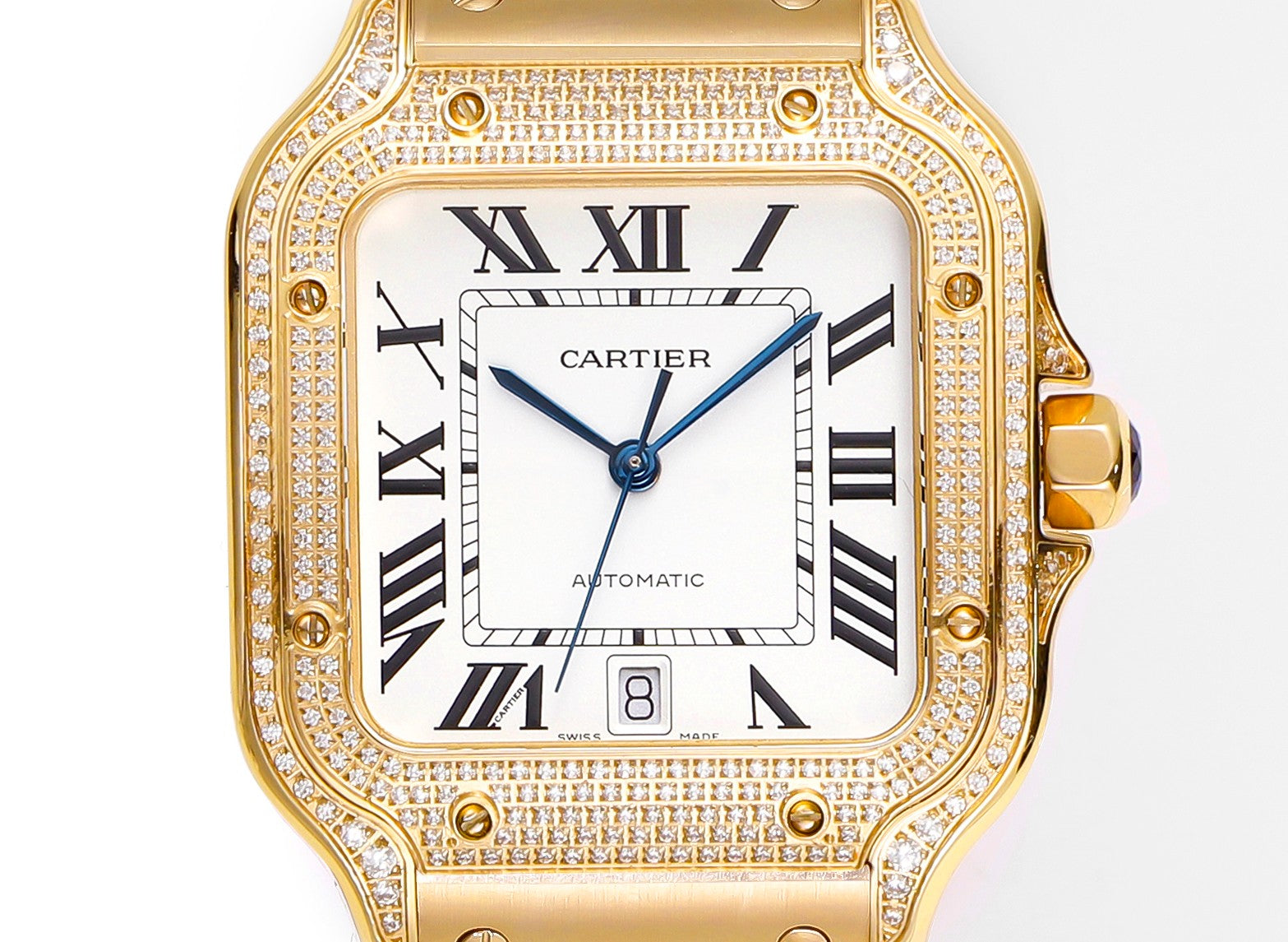 Cartier Santos (versão pavé en ouro) — Cartier