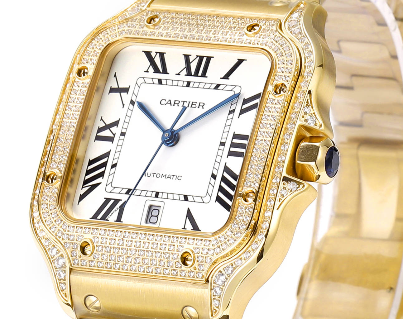 Cartier Santos (versão pavé en ouro) — Cartier