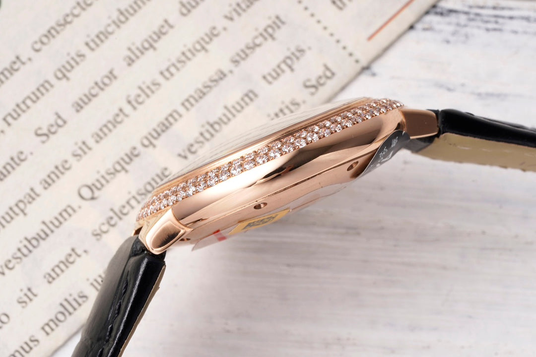 Cartier Ballon Bleu (ouro rosa com doble fila de diamantes) — Cartier