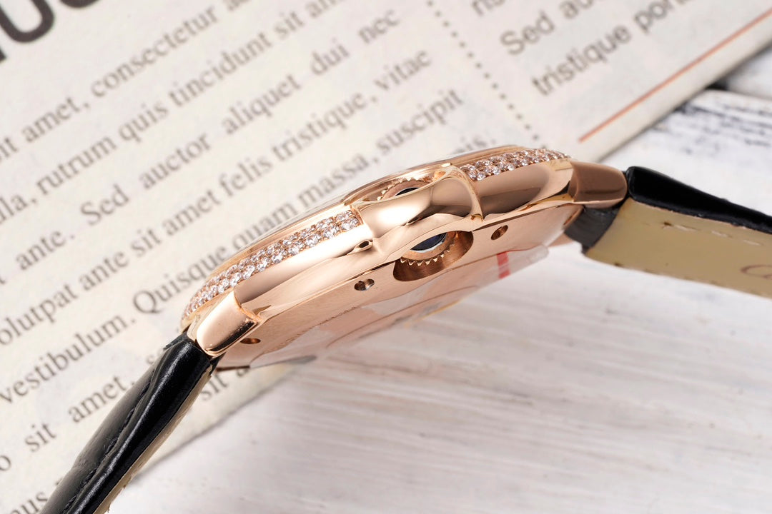 Cartier Ballon Bleu (ouro rosa com doble fila de diamantes) — Cartier
