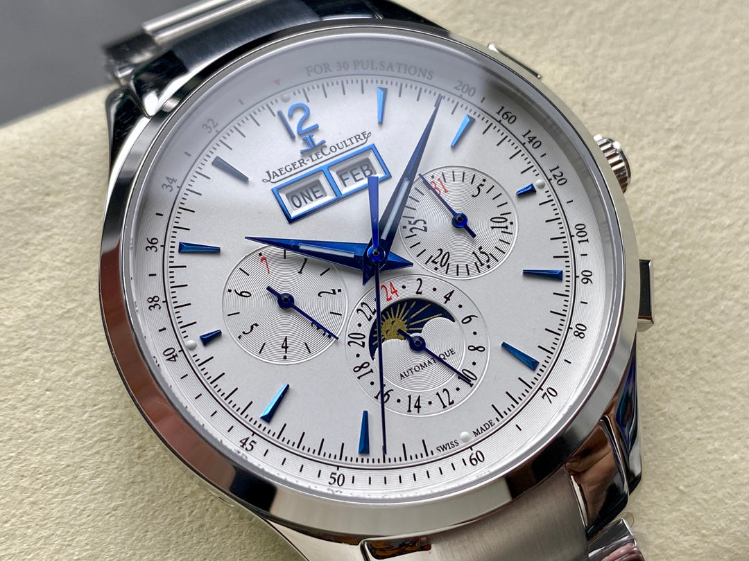 Jaeger-LeCoultre Master Control Chronograph Calendar (aço, mostrador plateada) — Jaeger-LeCoultre