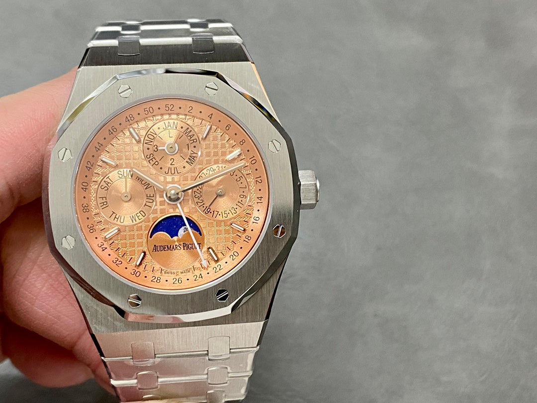 Audemars Piguet Royal Oak Perpetual Calendar “Salmon” en Aço