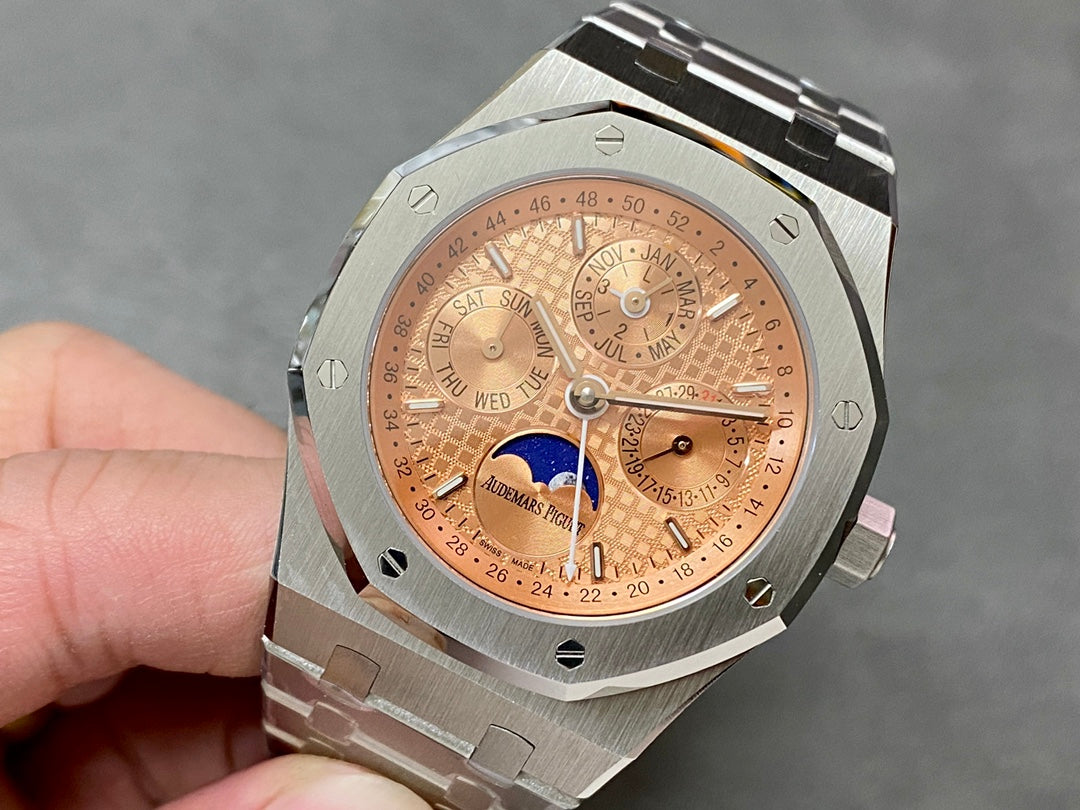 Audemars Piguet Royal Oak Perpetual Calendar “Salmon” en Aço — Audemars Piguet