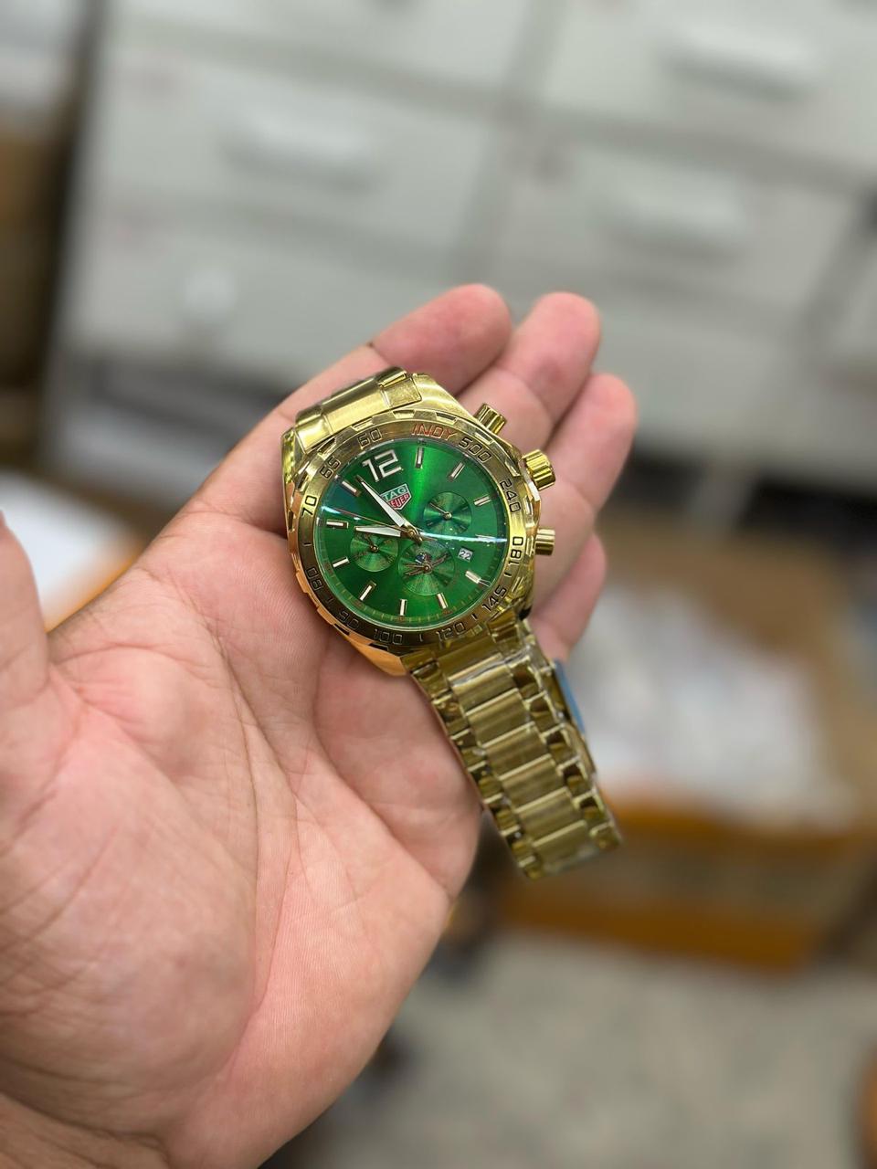 TAG Heuer Carrera Gold and Green — Tag Heuer