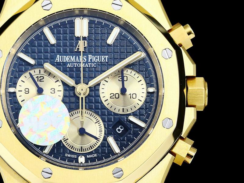 Audemars Piguet Royal Oak Chronograph – Ouro Amarillo com Mostrador azul — Audemars Piguet