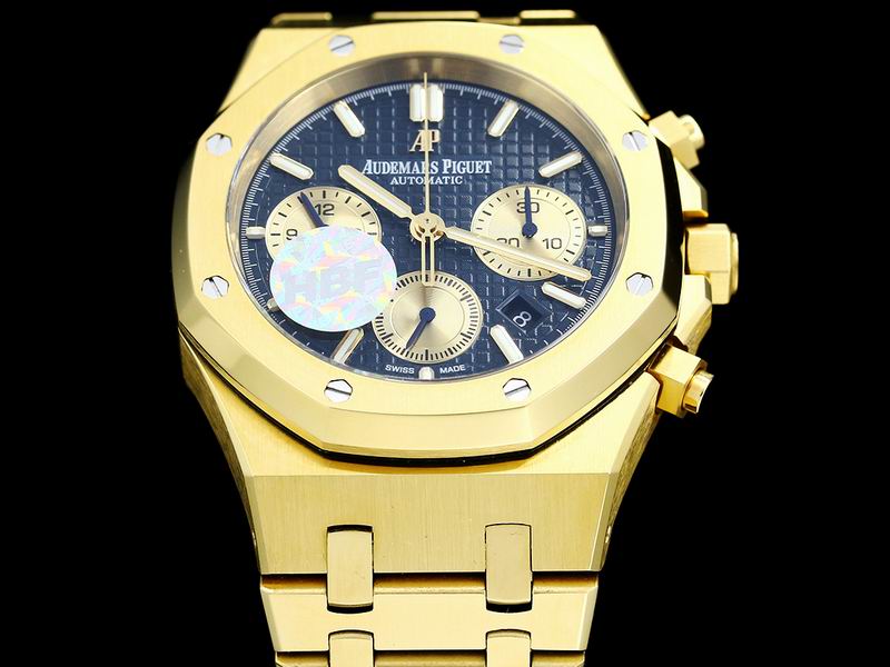 Audemars Piguet Royal Oak Chronograph – Ouro Amarillo com Mostrador azul — Audemars Piguet